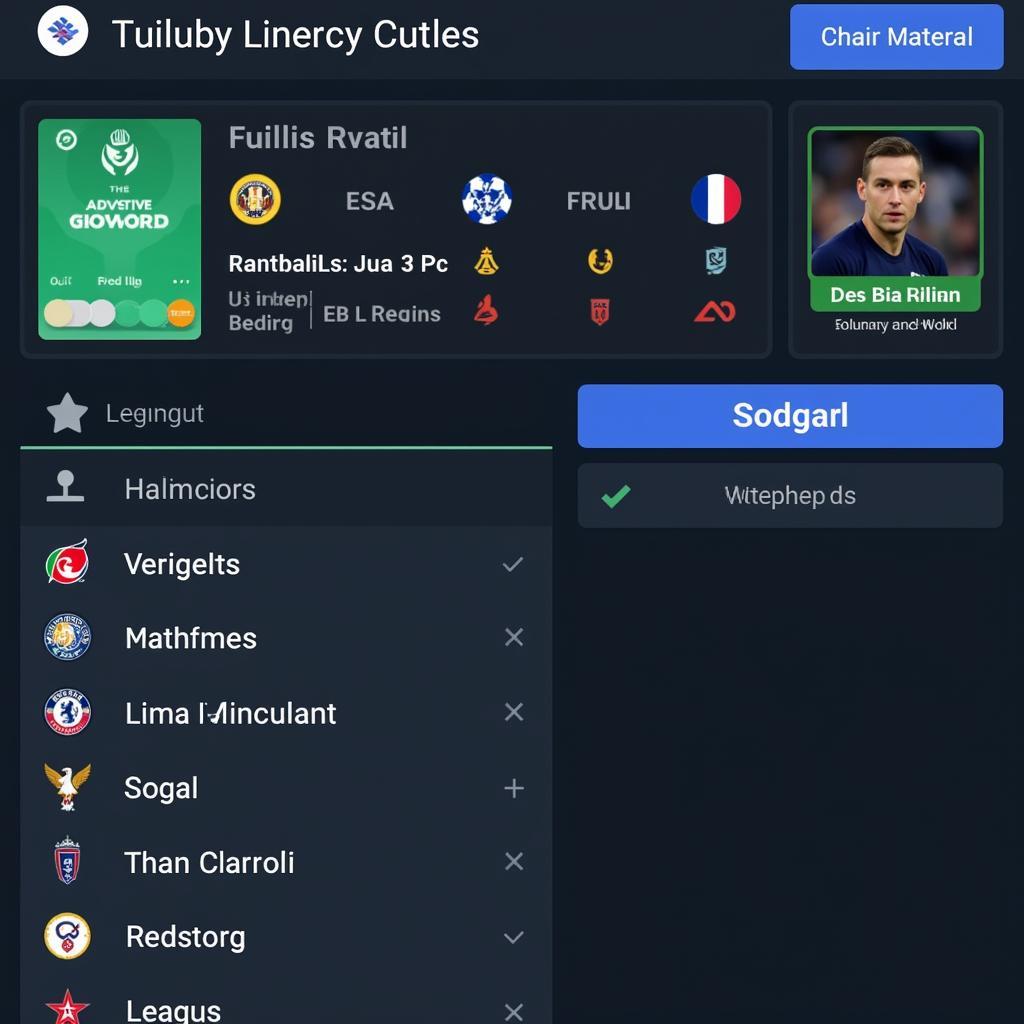 User-friendly interface of a free live football TV app for Android