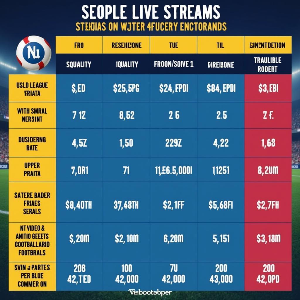 Free Live Stream Football Sites Comparison Table