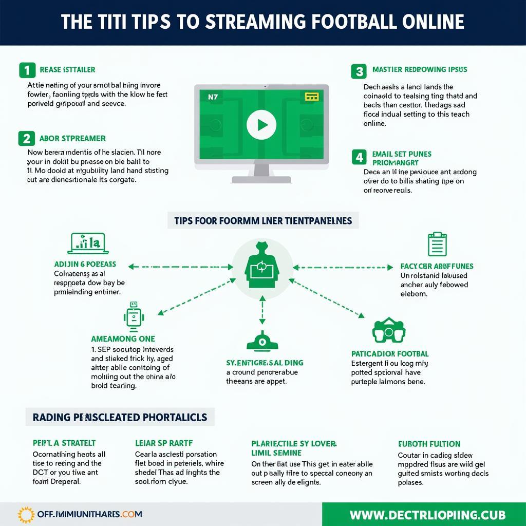 Free Online Football Streaming Guide: An infographic highlighting tips and tricks for streaming football online.