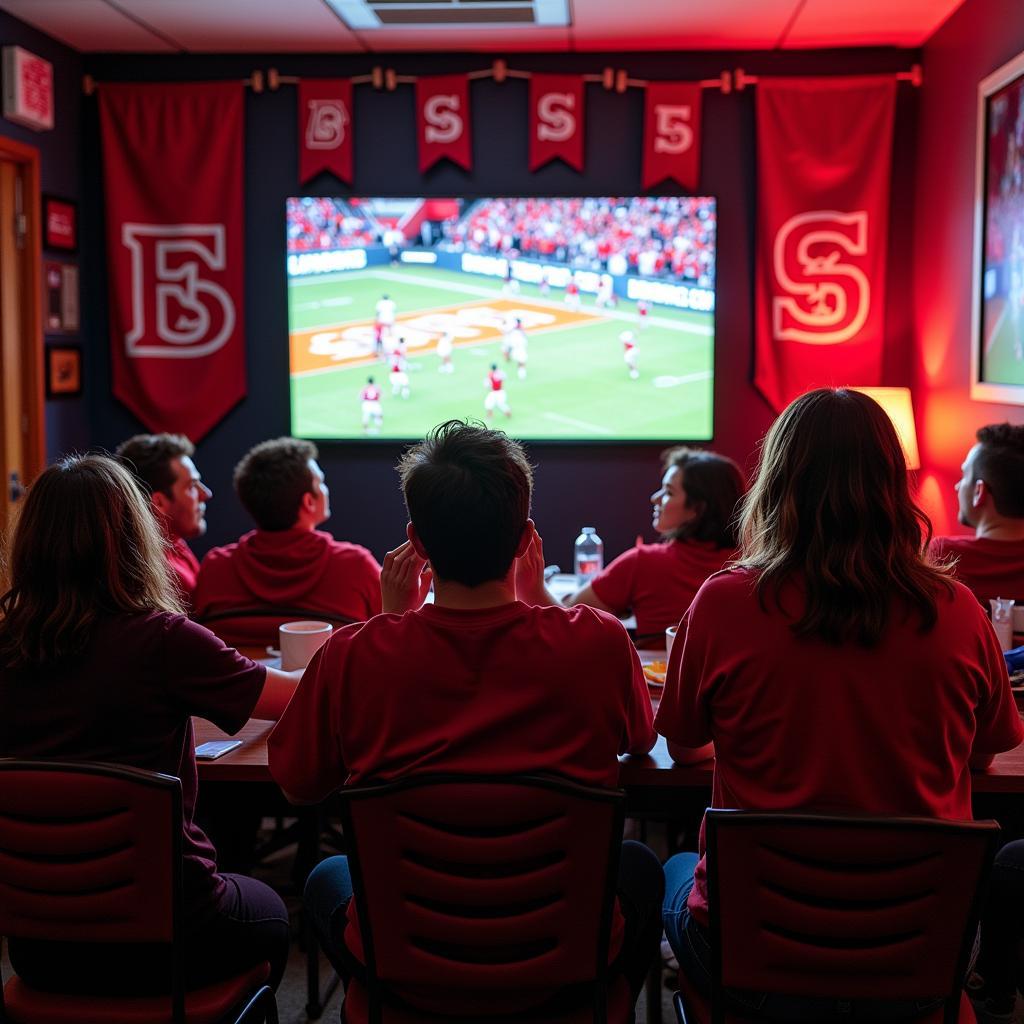 Fresno State Football Fan Watching Game