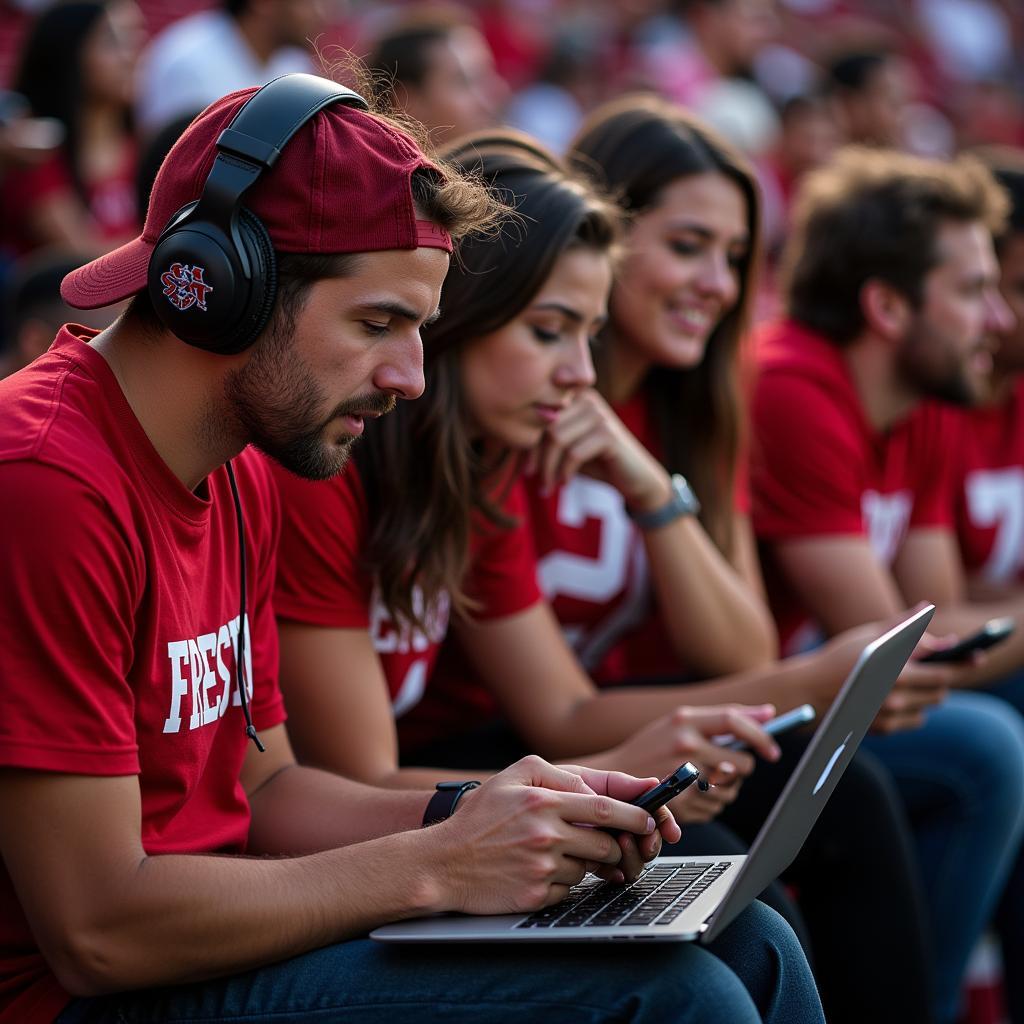 Fresno State Football Fans Engaging Online During Live Play-by-Play