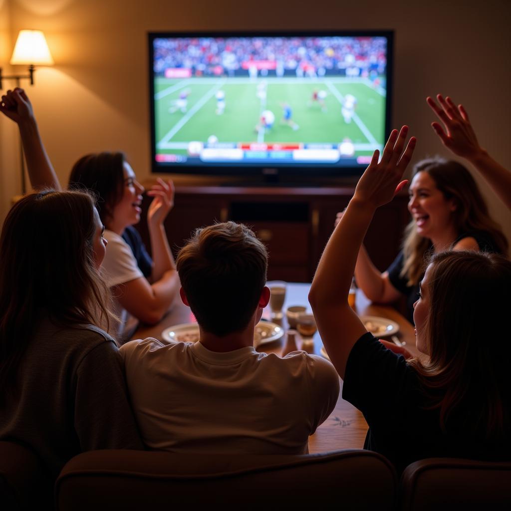 Friends Watching the College Football Playoff Together