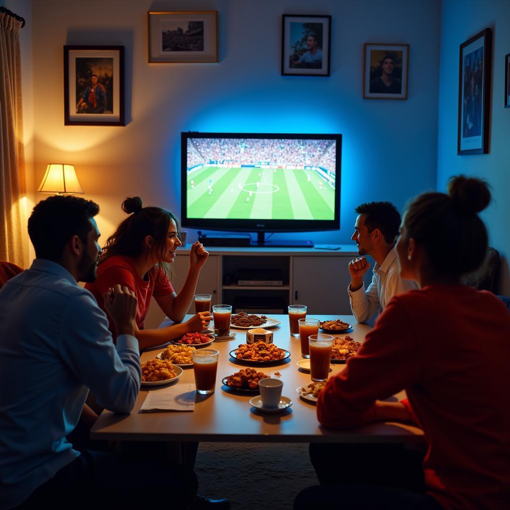 Friends Watching Football Together