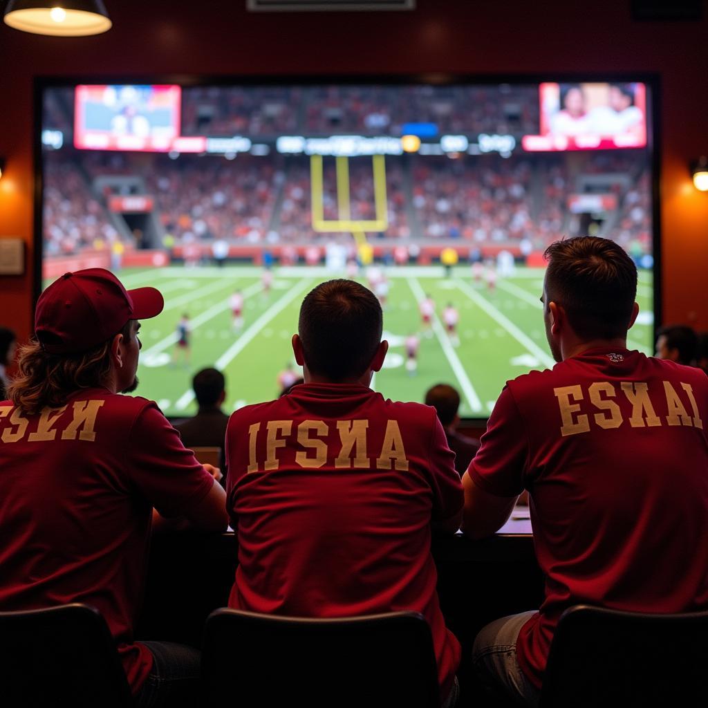 FSU Football Fans Watching Live