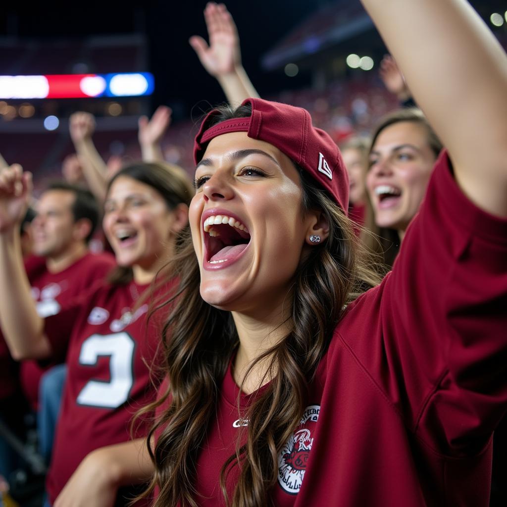 Gamecock Fans Celebrating a Touchdown