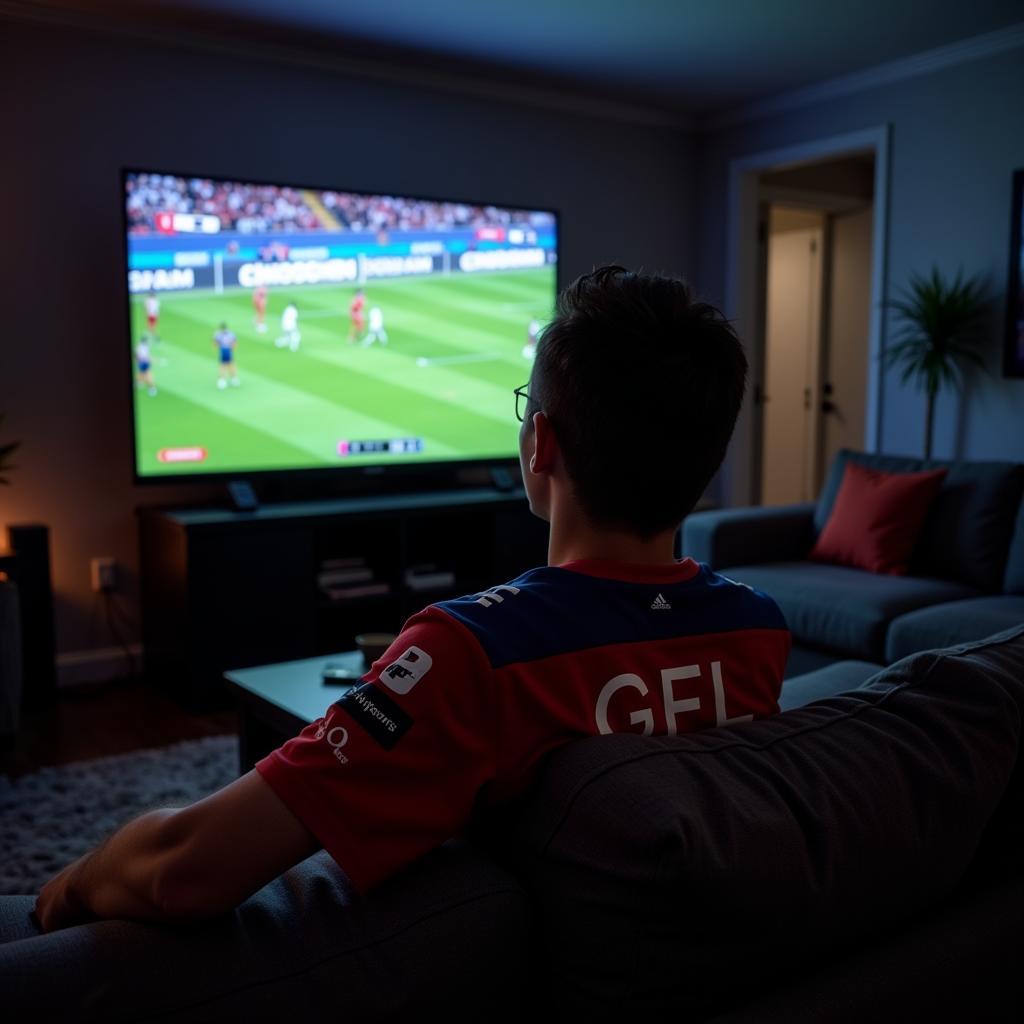 GFL Fan Watching Game on TV