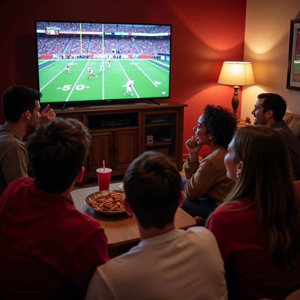 Friends Gathering to Watch an Alabama Football Live Stream