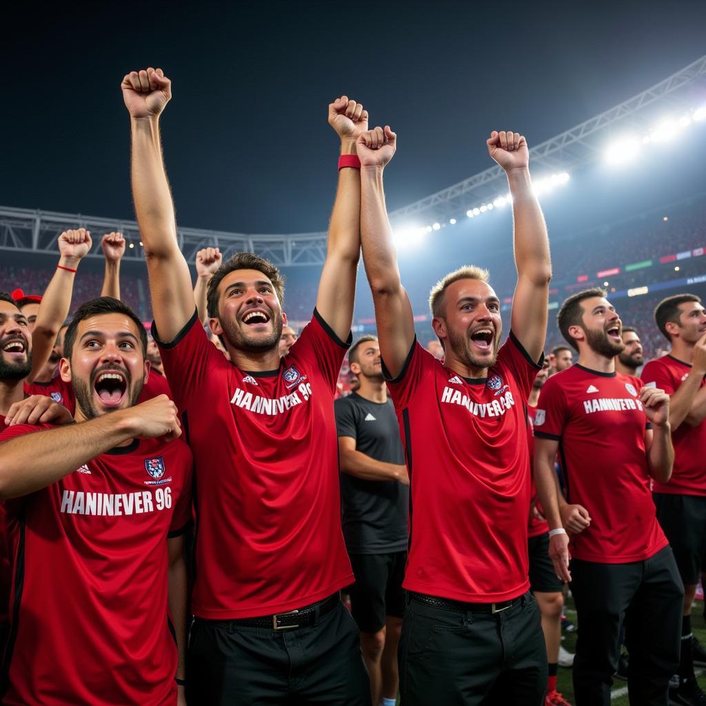 Hannover 96 Fans Celebrating a Goal