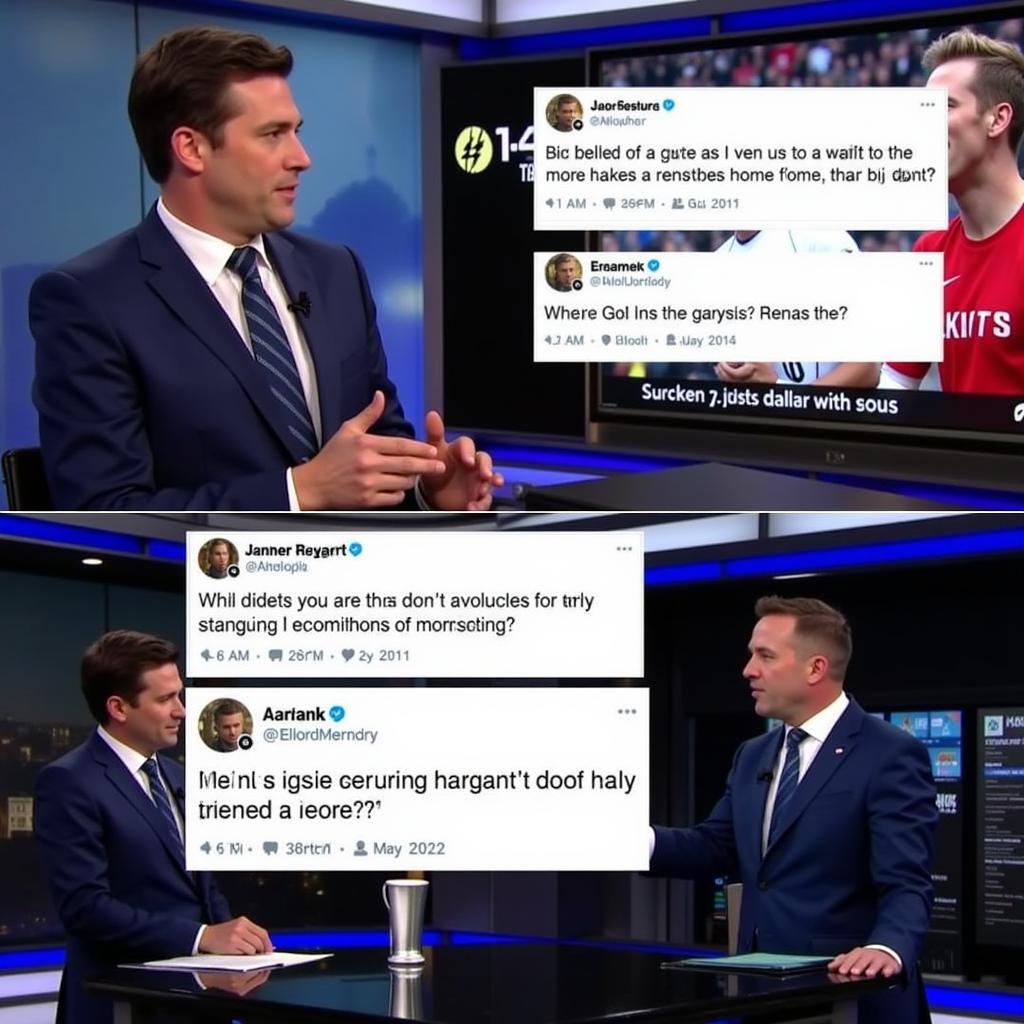 Post-Match Host Engaging with Fans on Social Media