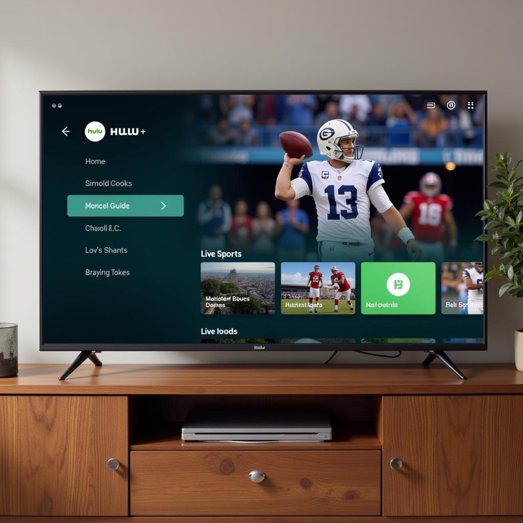 Hulu Live Football Interface