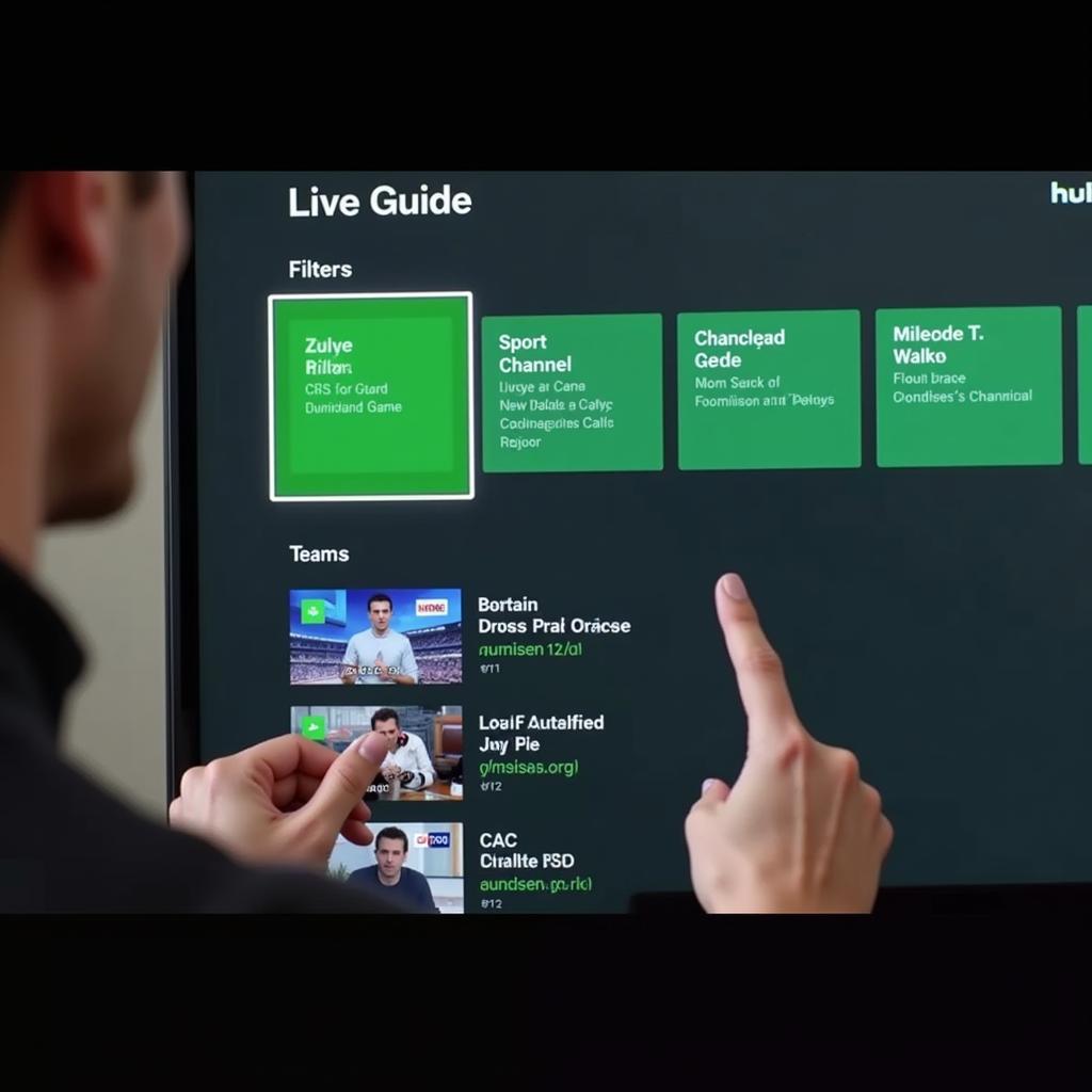 Navigating Hulu Live Football Listings