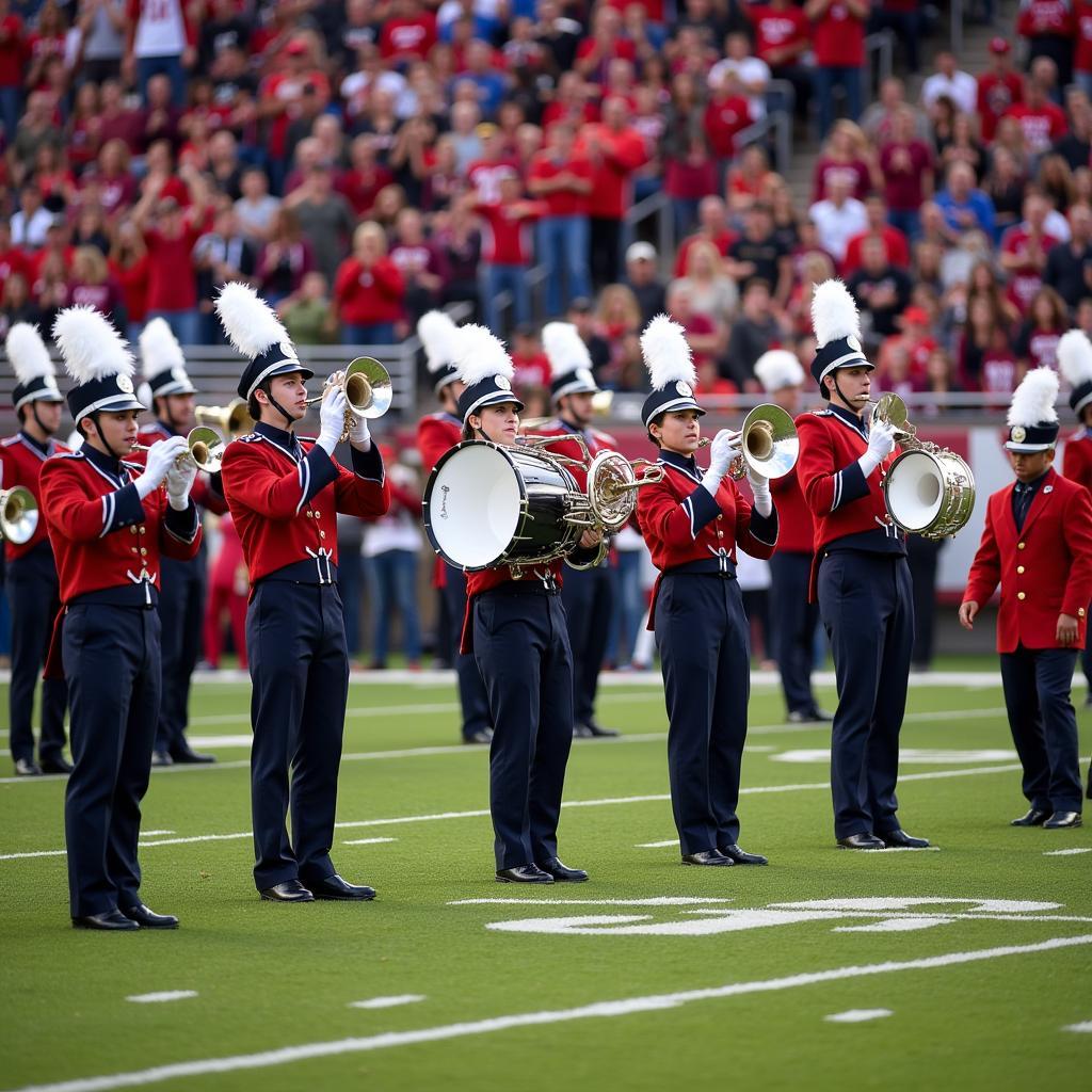 Idaho High School Football Band Performing at Halftime