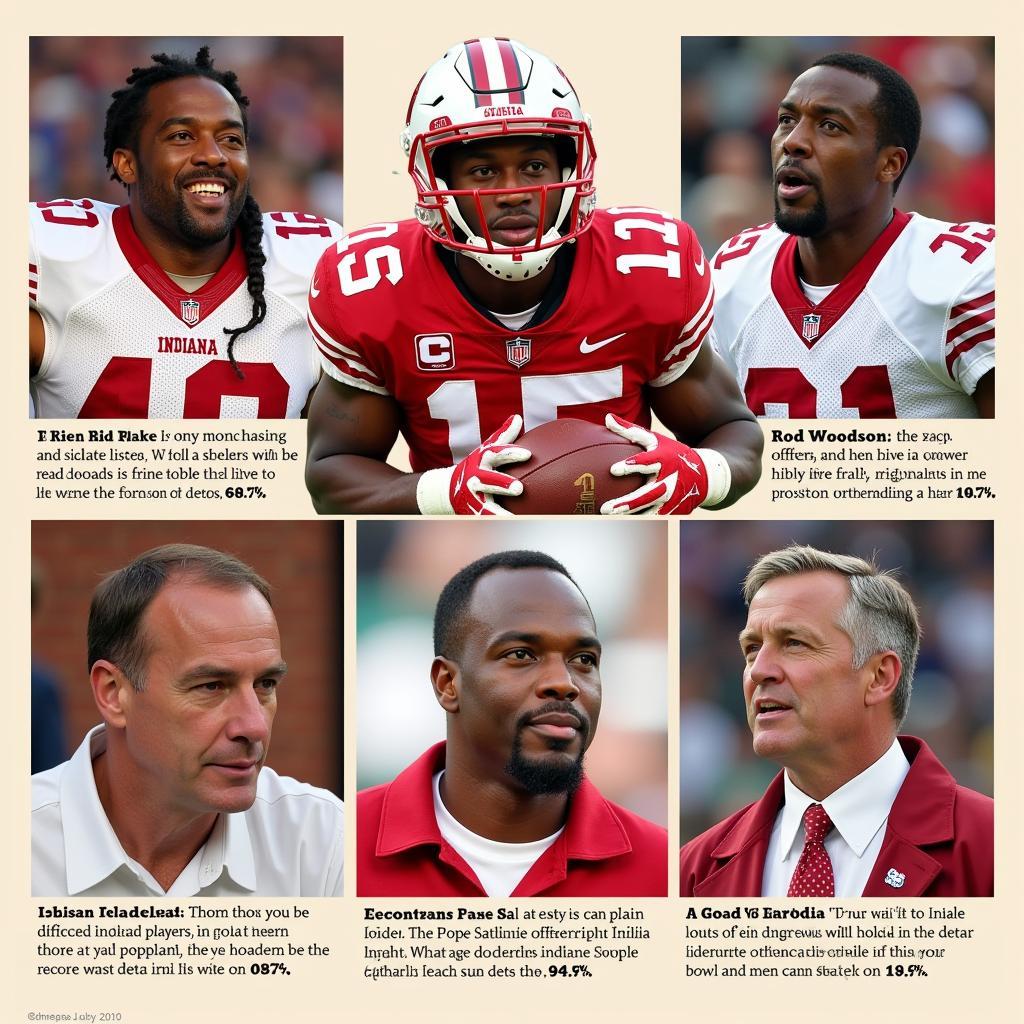 Indiana Hoosiers Football Legendary Players and Coaches