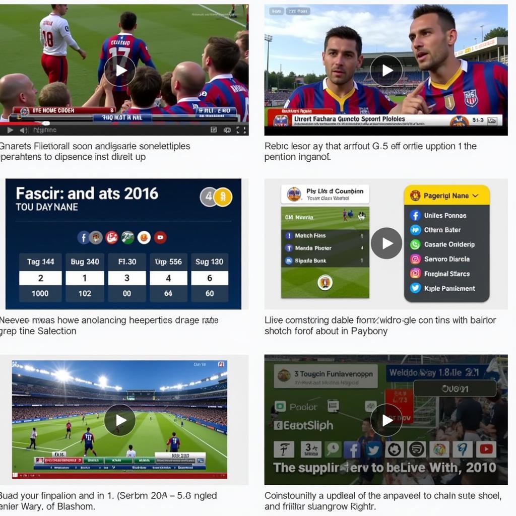 Interactive features on a football live streaming platform