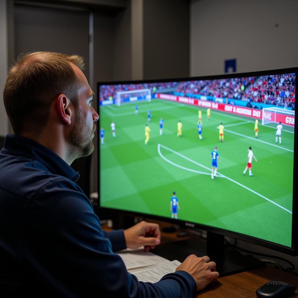 Coach Analyzing International Friendly 2018 Match Footage