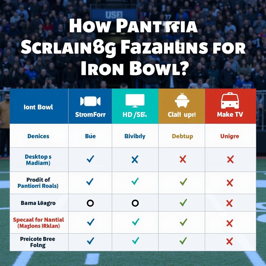 Iron Bowl Streaming Platforms Comparison