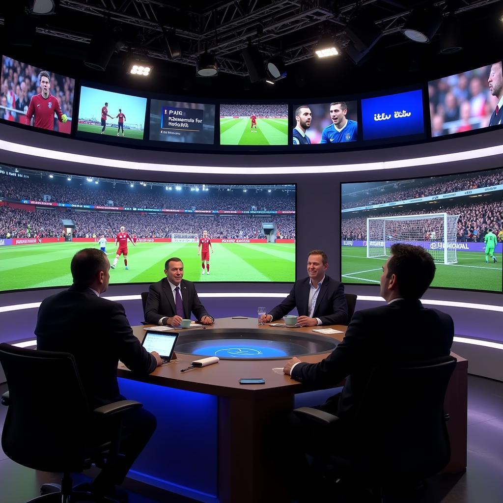 ITV Live Football Broadcast Studio