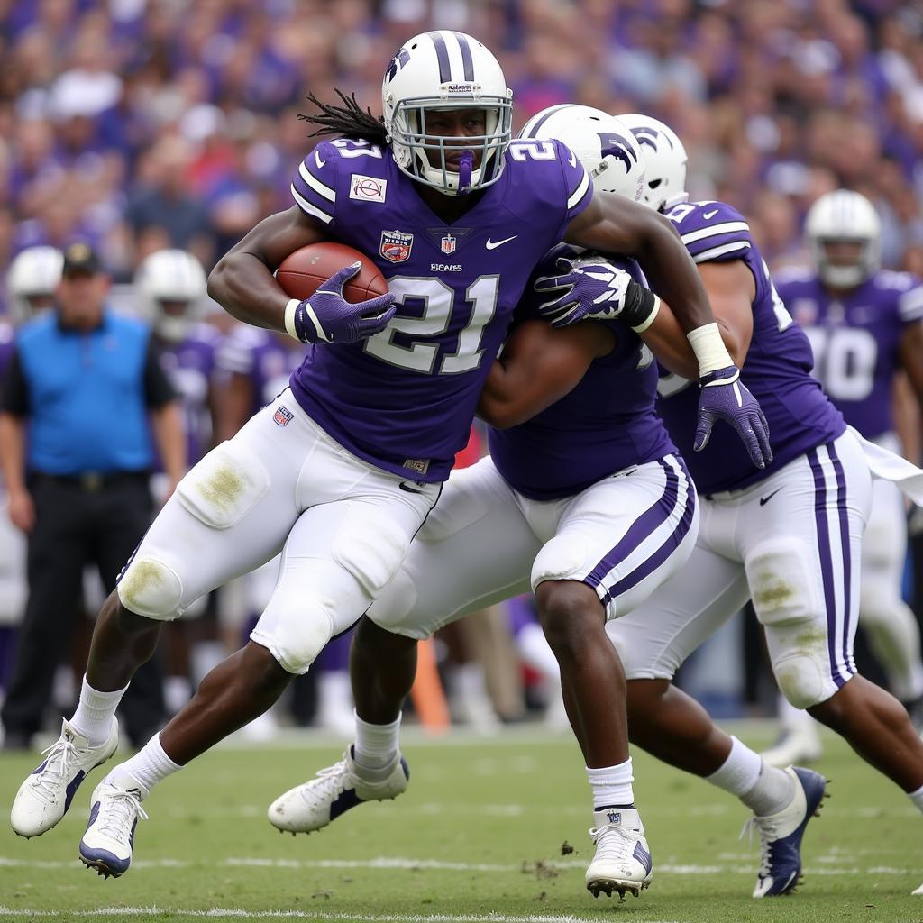 Kansas State Football Player in Action