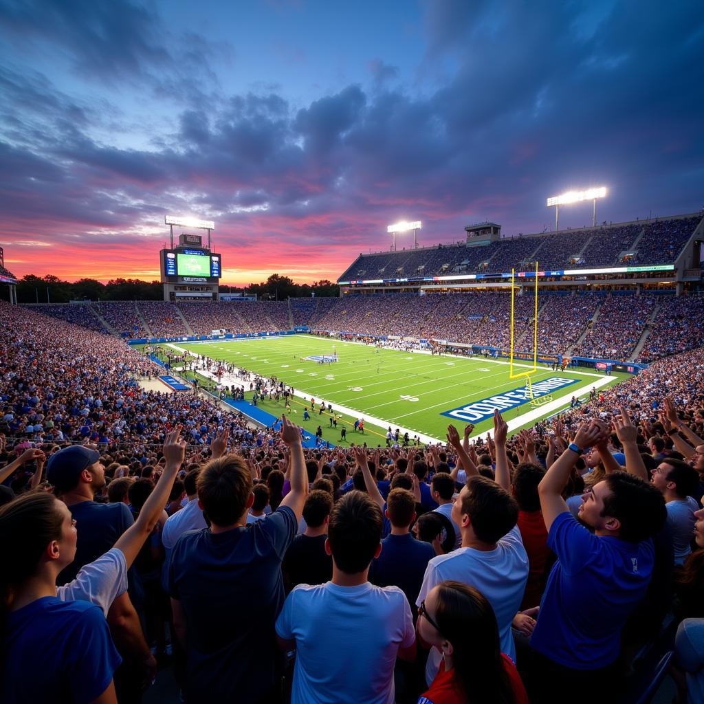 Klein Cain Football Stadium packed with cheering fans.