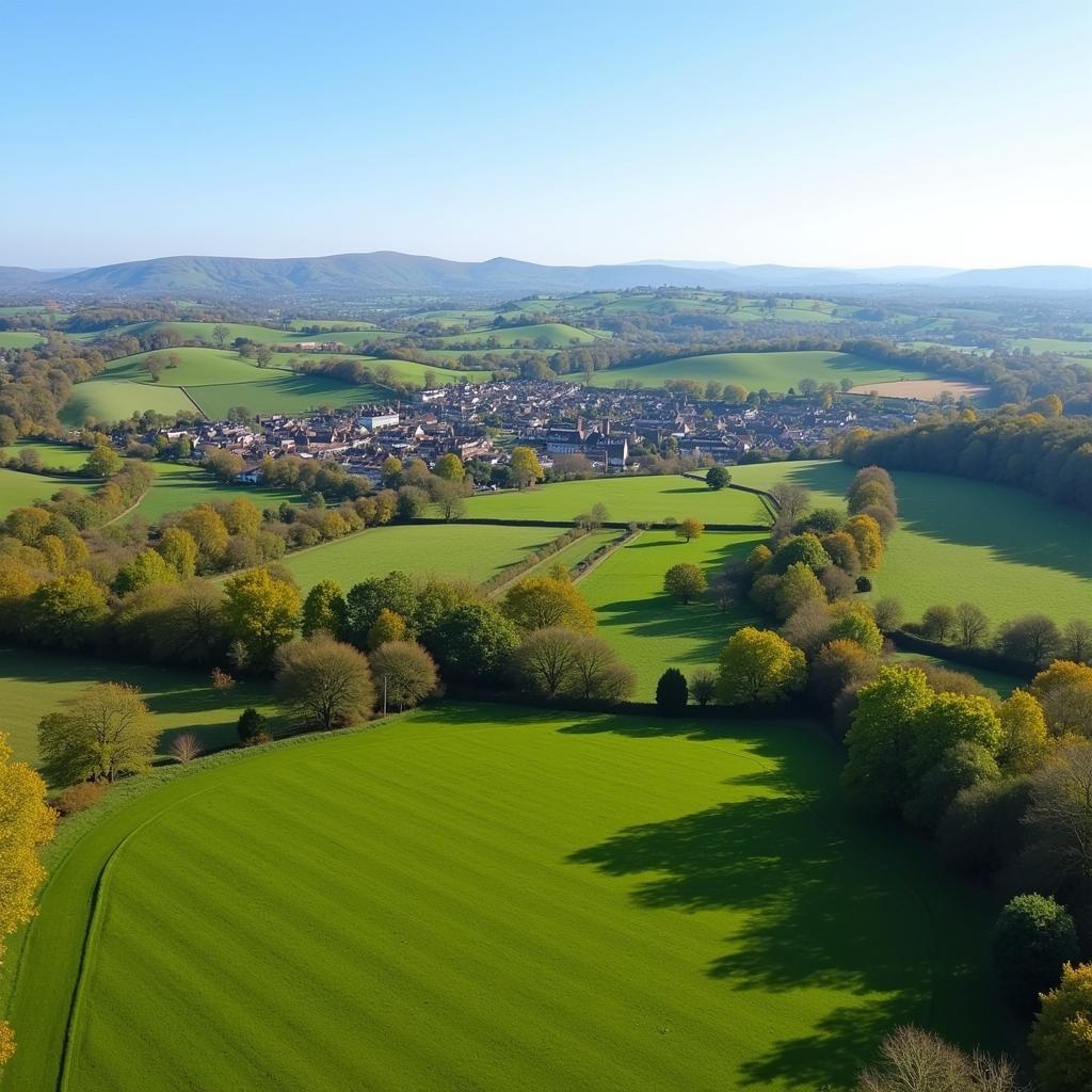 Picturesque view of the Cheshire countryside surrounding Knutsford