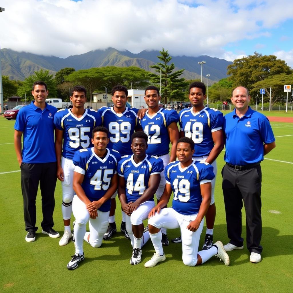 Lahainaluna High School Football Team Photo