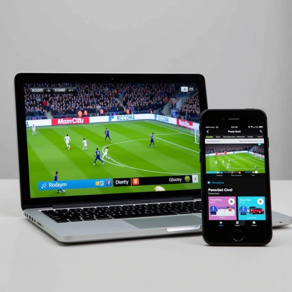 Streaming Live Football on Laptop and Mobile