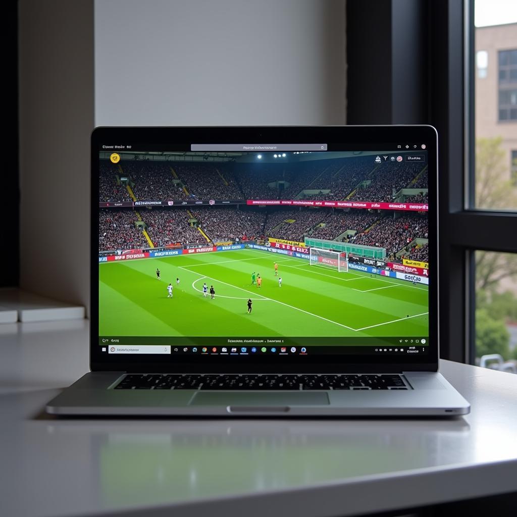 Laptop Streaming Live Football