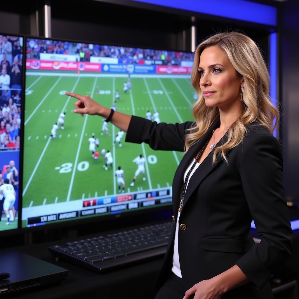 Laura Rutledge Analyzing a College Football Play