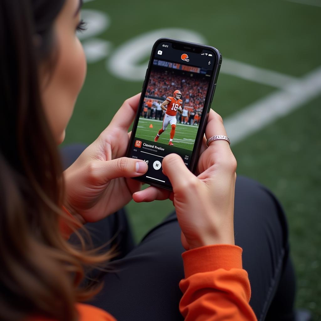 Listening to Cleveland Browns Radio on a Mobile Phone