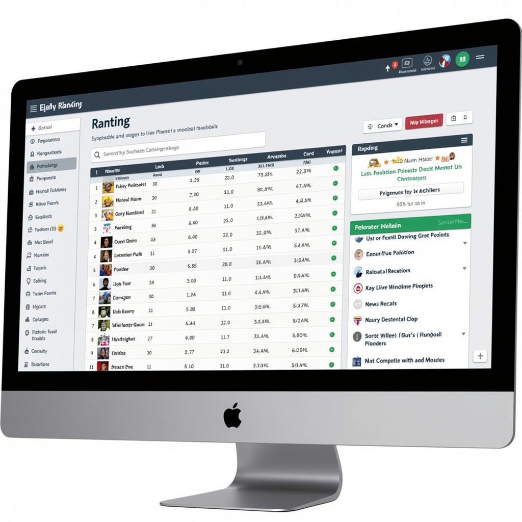 Live Fantasy Football Rankings Dashboard