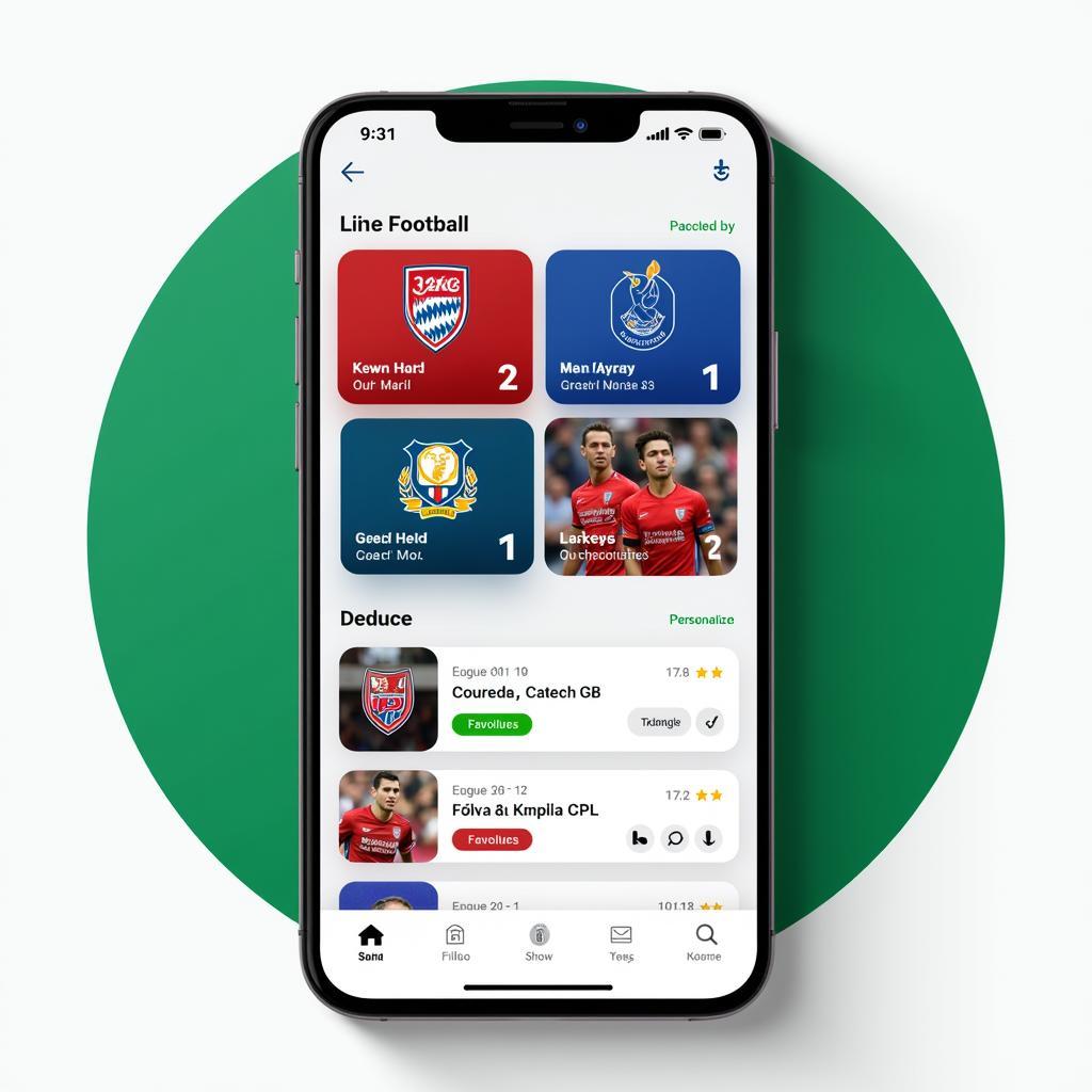 Best Live Football App Interface