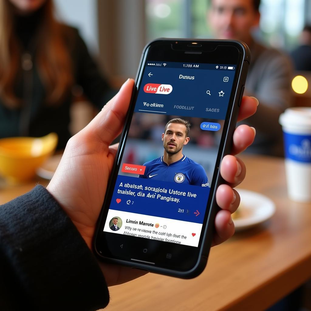 Live Football News Updates on Mobile Phone