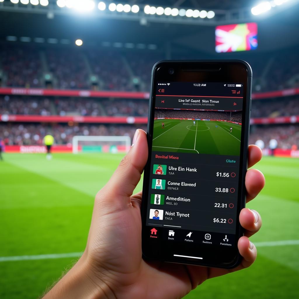 Live Football Score Updates on Mobile Phone