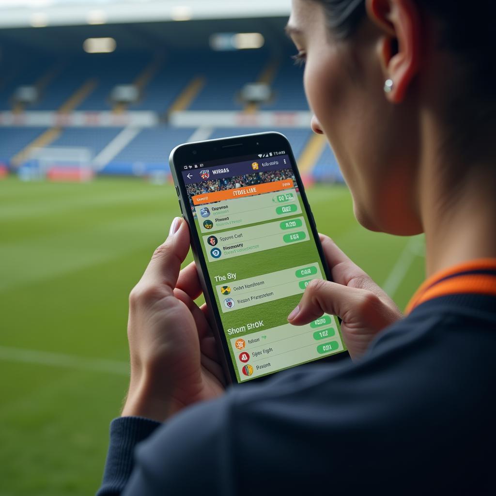 Live Football Score Updates on Mobile Phone