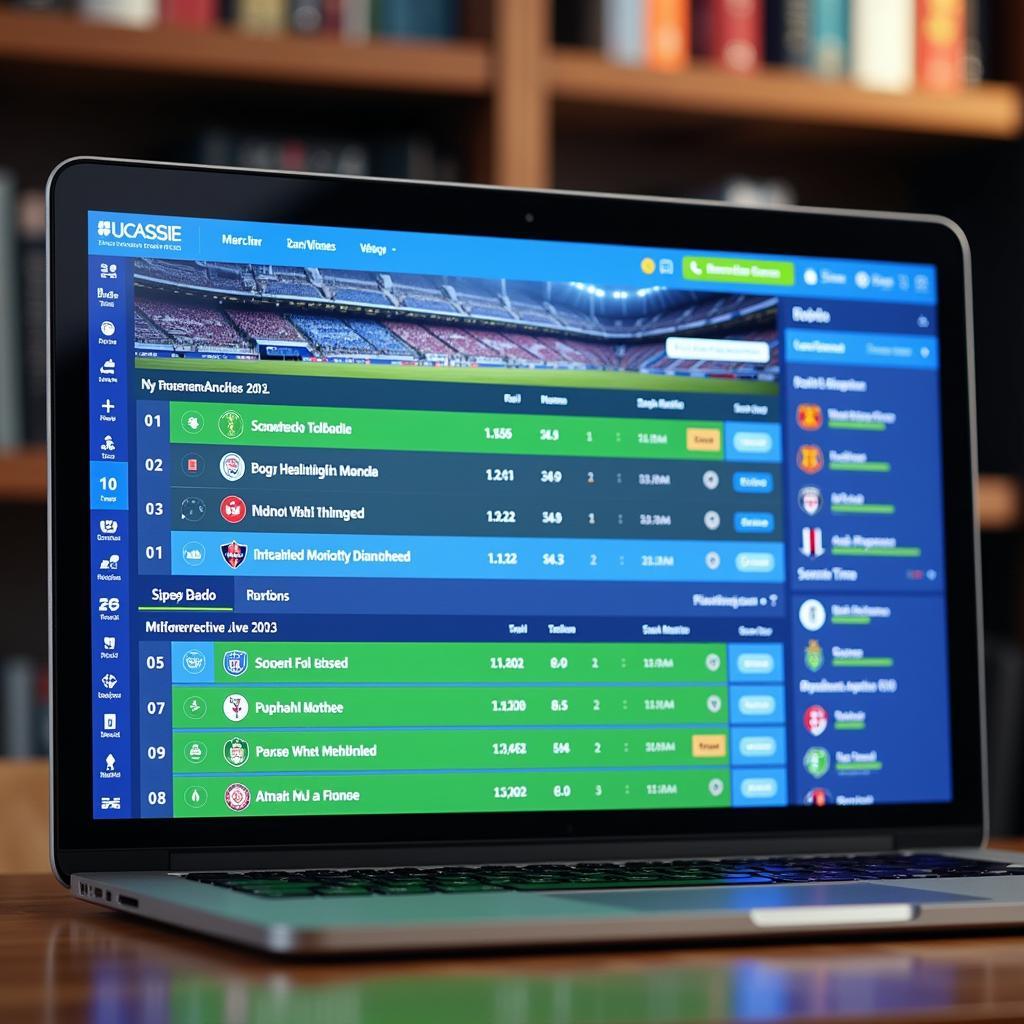 Live Football Scores on Desktop Website