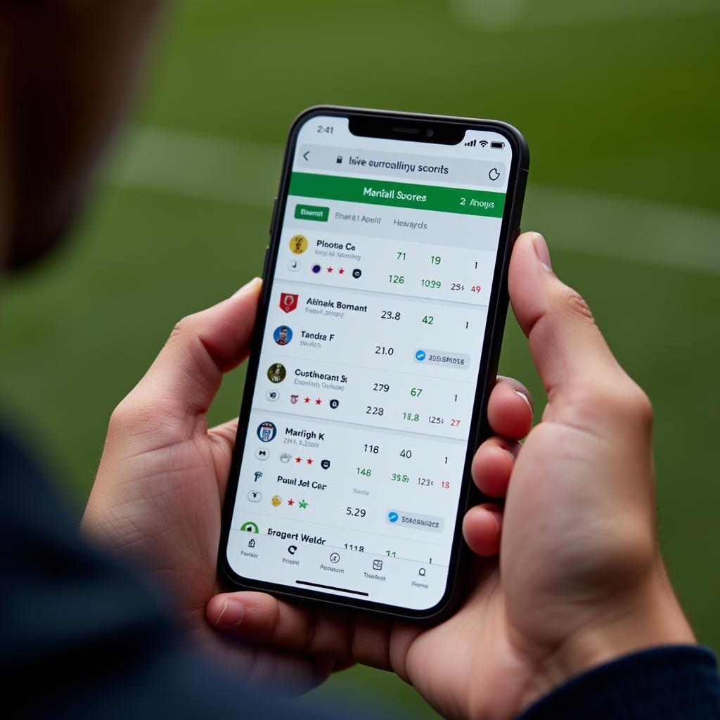 Live Football Scores on Mobile