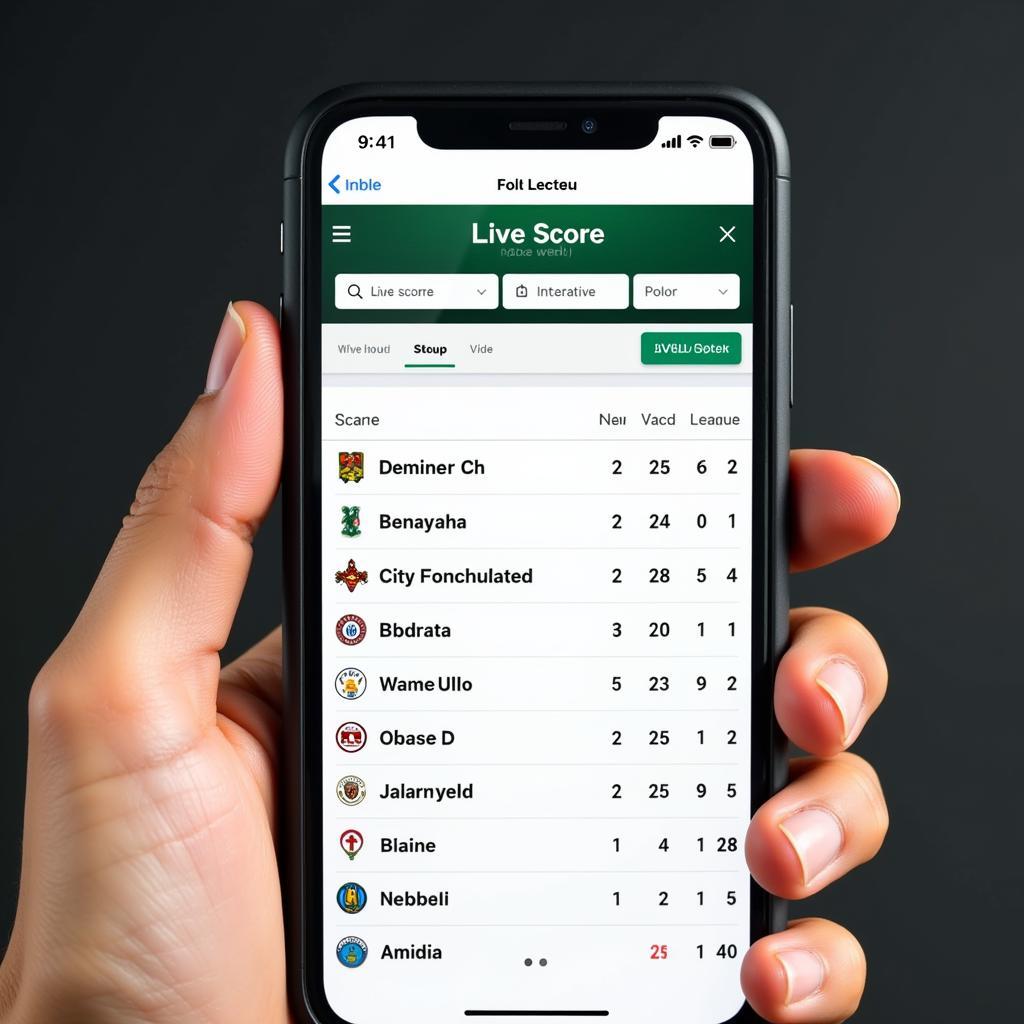 Live Football Scores on Mobile App