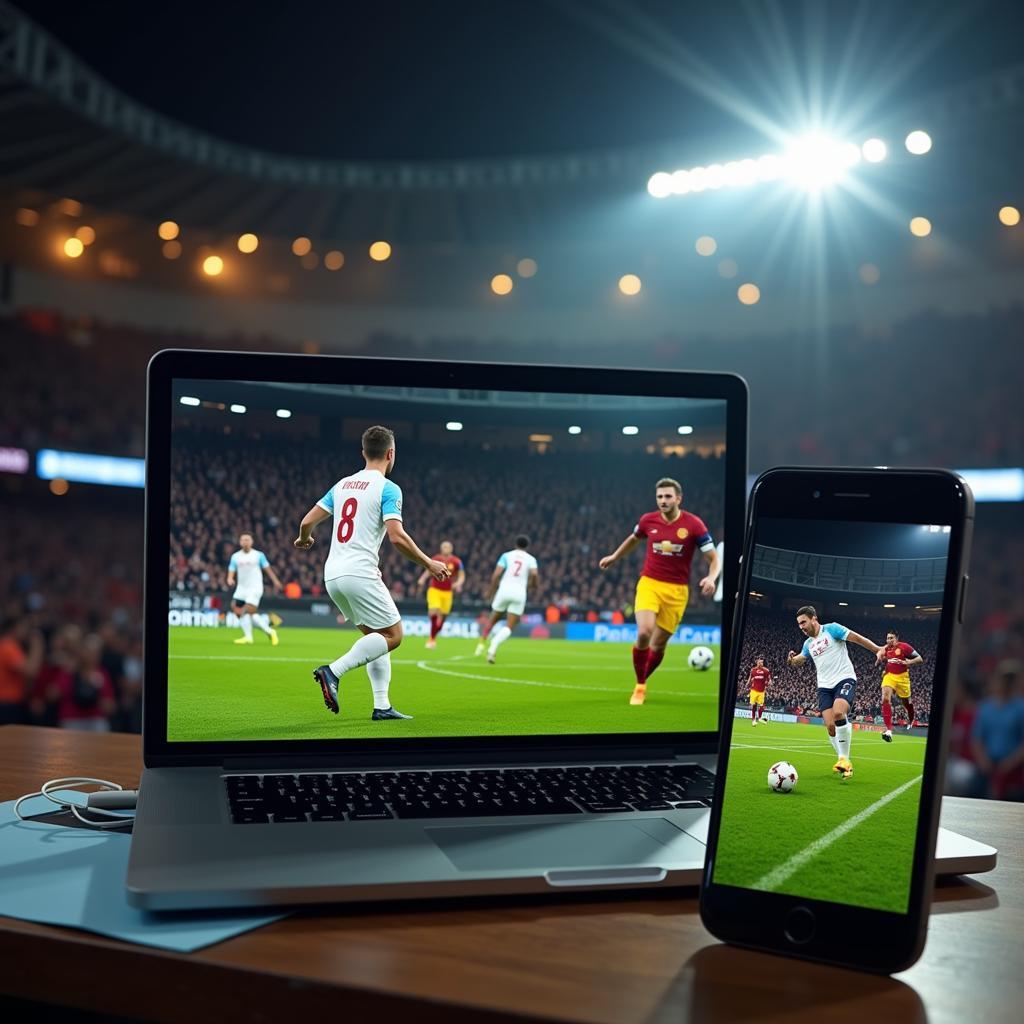 Live football streaming across different devices