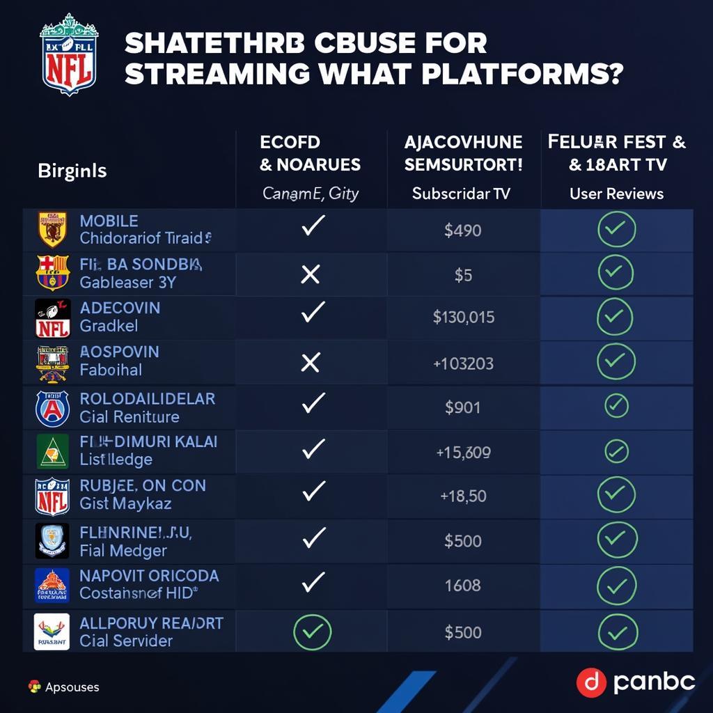 Live Football Streaming Platforms Comparison