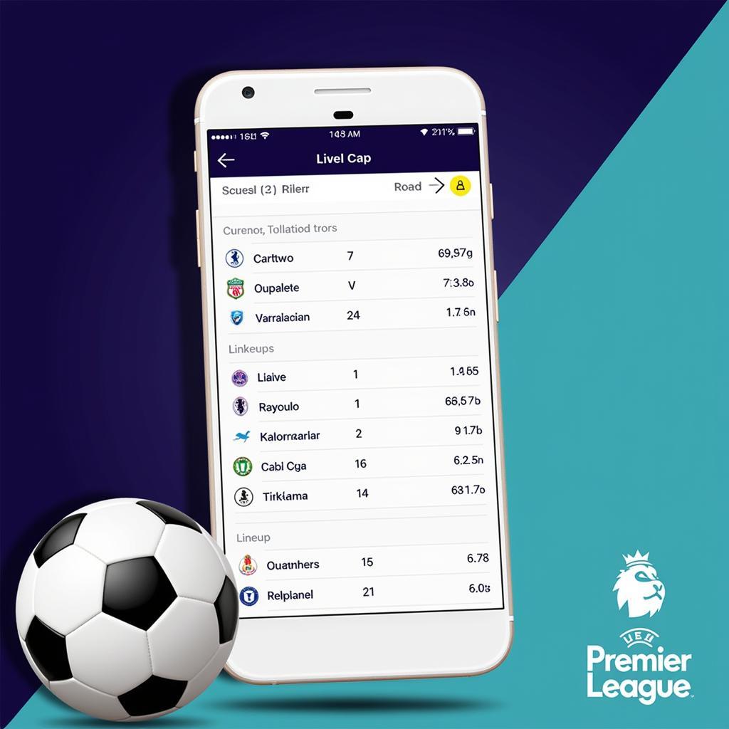 User-Friendly Interface of a Live Score App Displaying Premier League Match Statistics