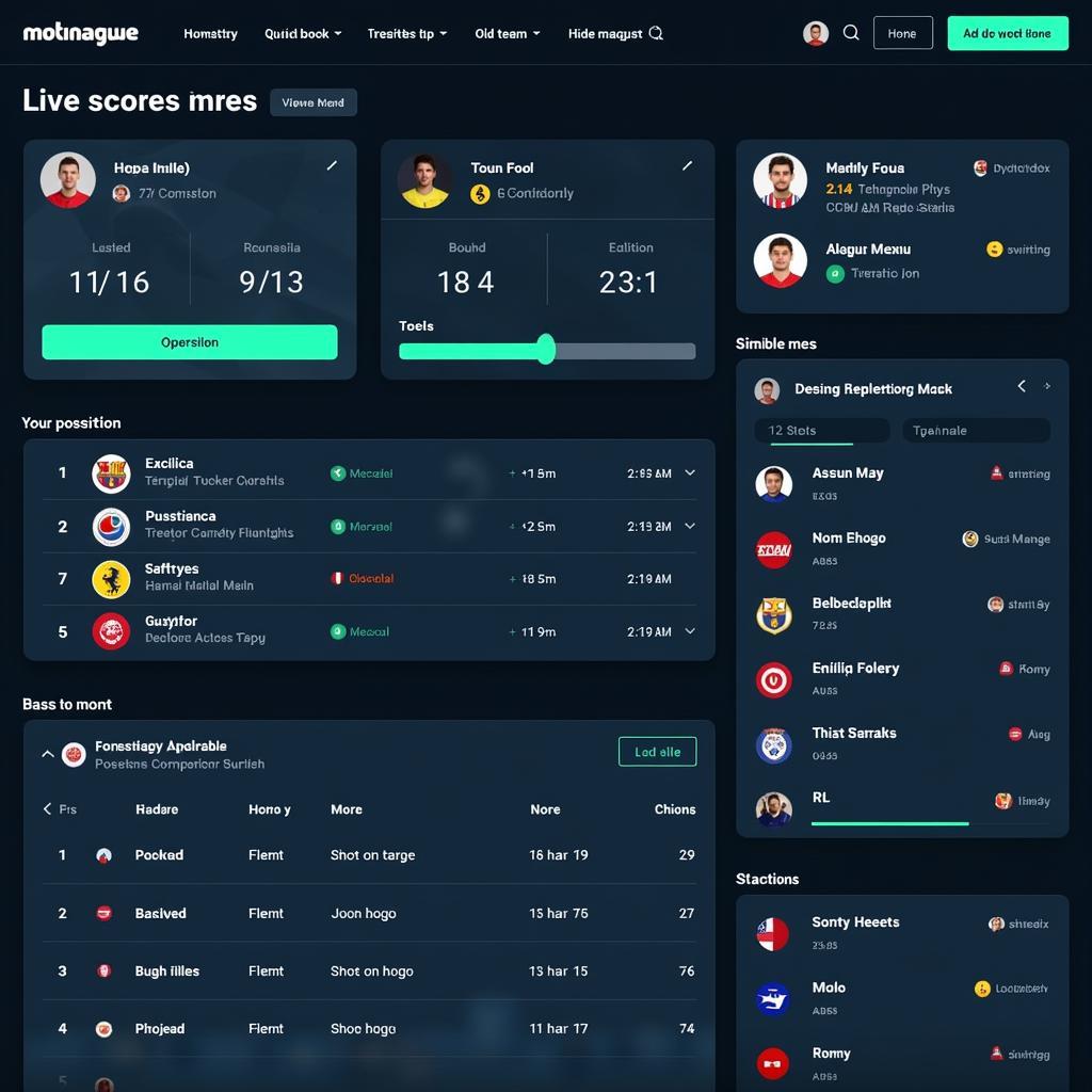 Live Score Website with Detailed Statistics