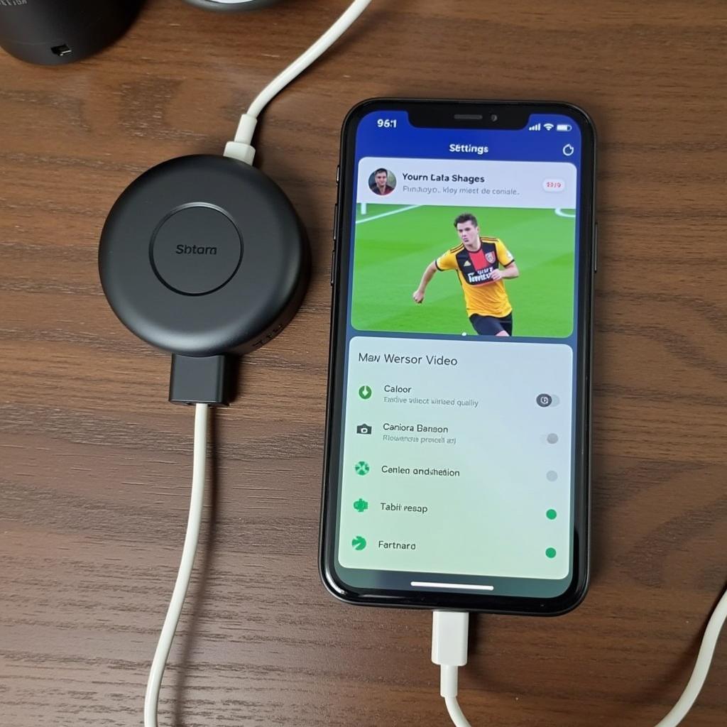 Managing data usage and battery life while streaming live football on an iPhone.