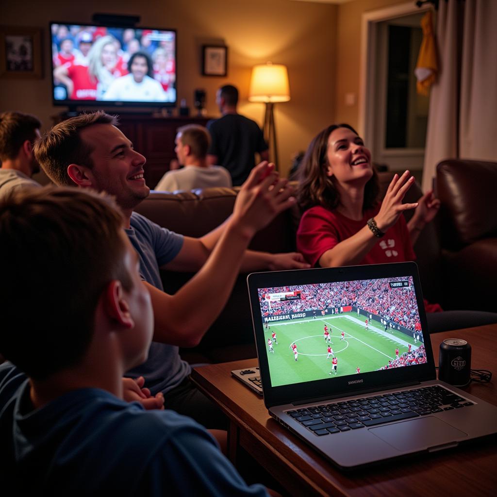 Massillon Football Fans Watching Live Stream