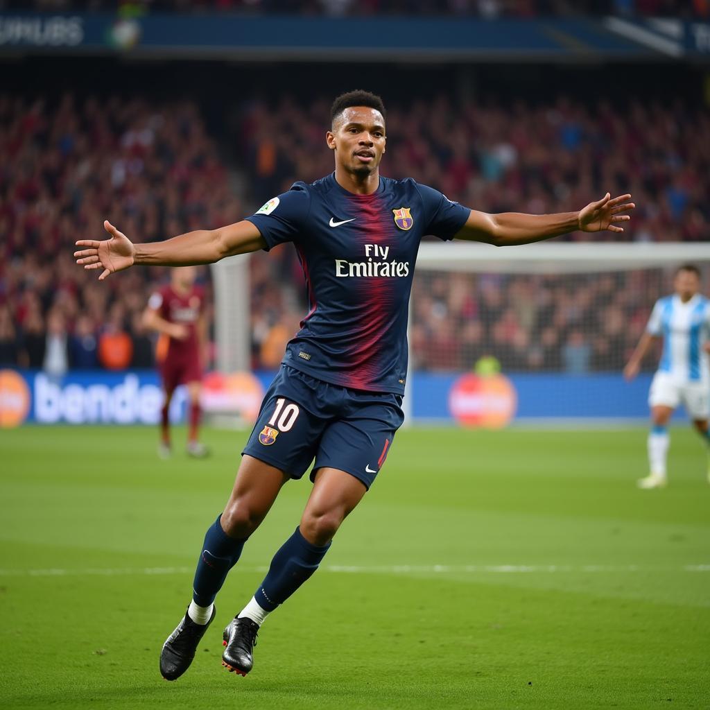 Mbappé celebrates scoring a goal in the 2018 FIFA World Cup