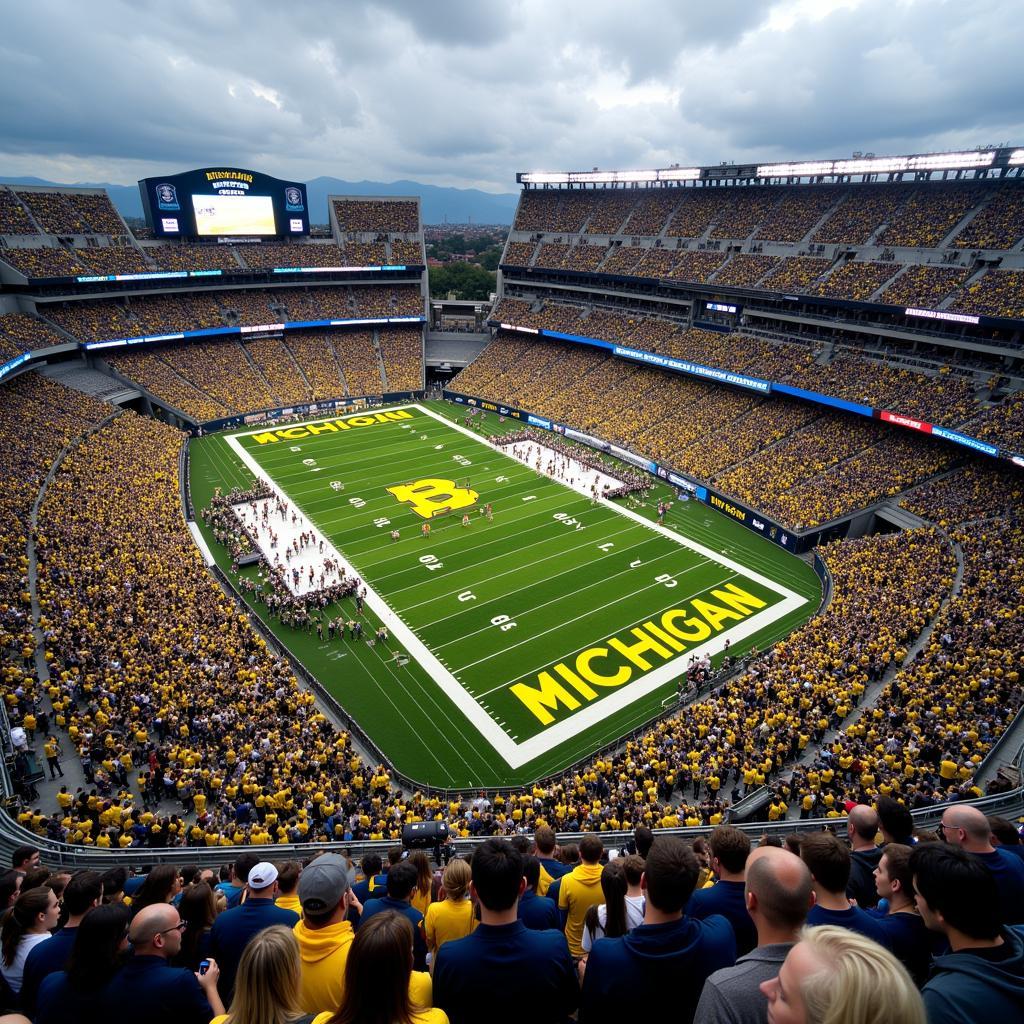 Michigan Football Stadium Packed with Fans