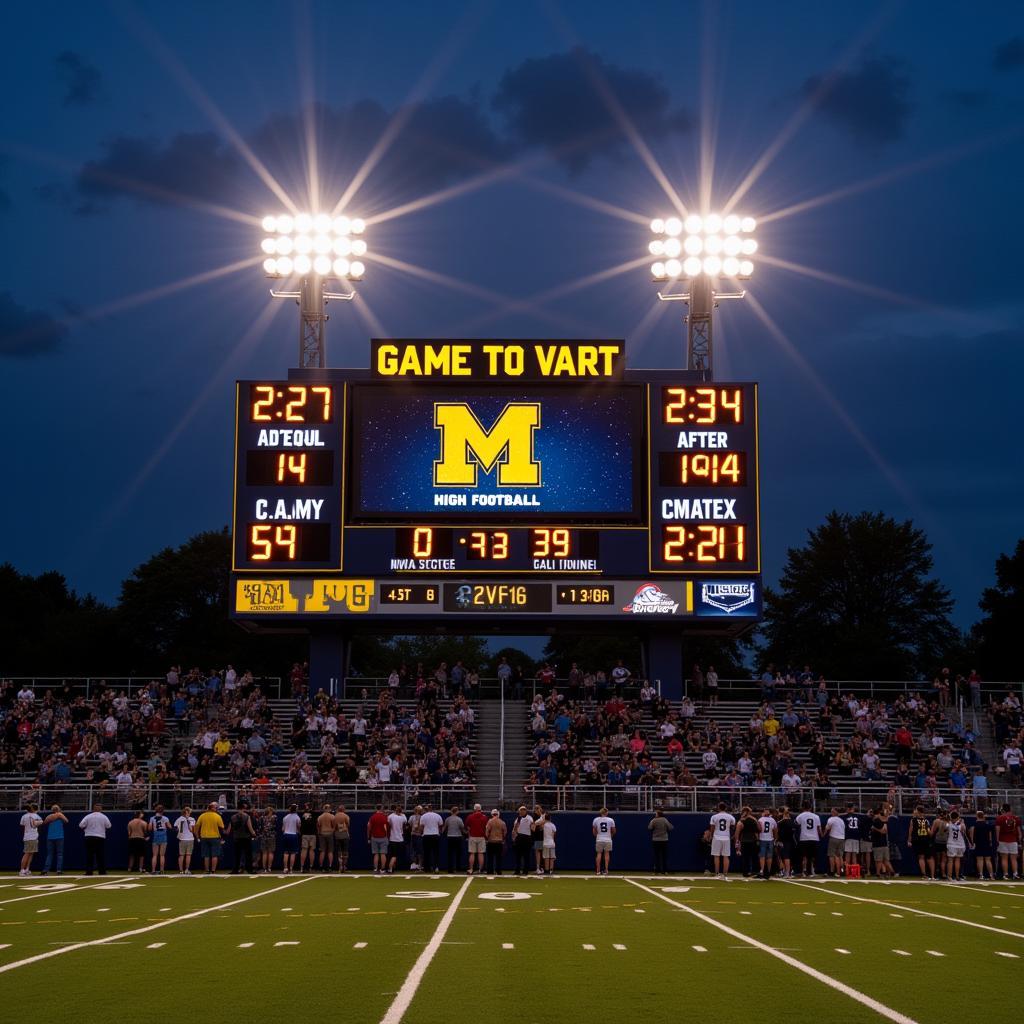 Michigan High School Football Scoreboard Displaying Live Scores