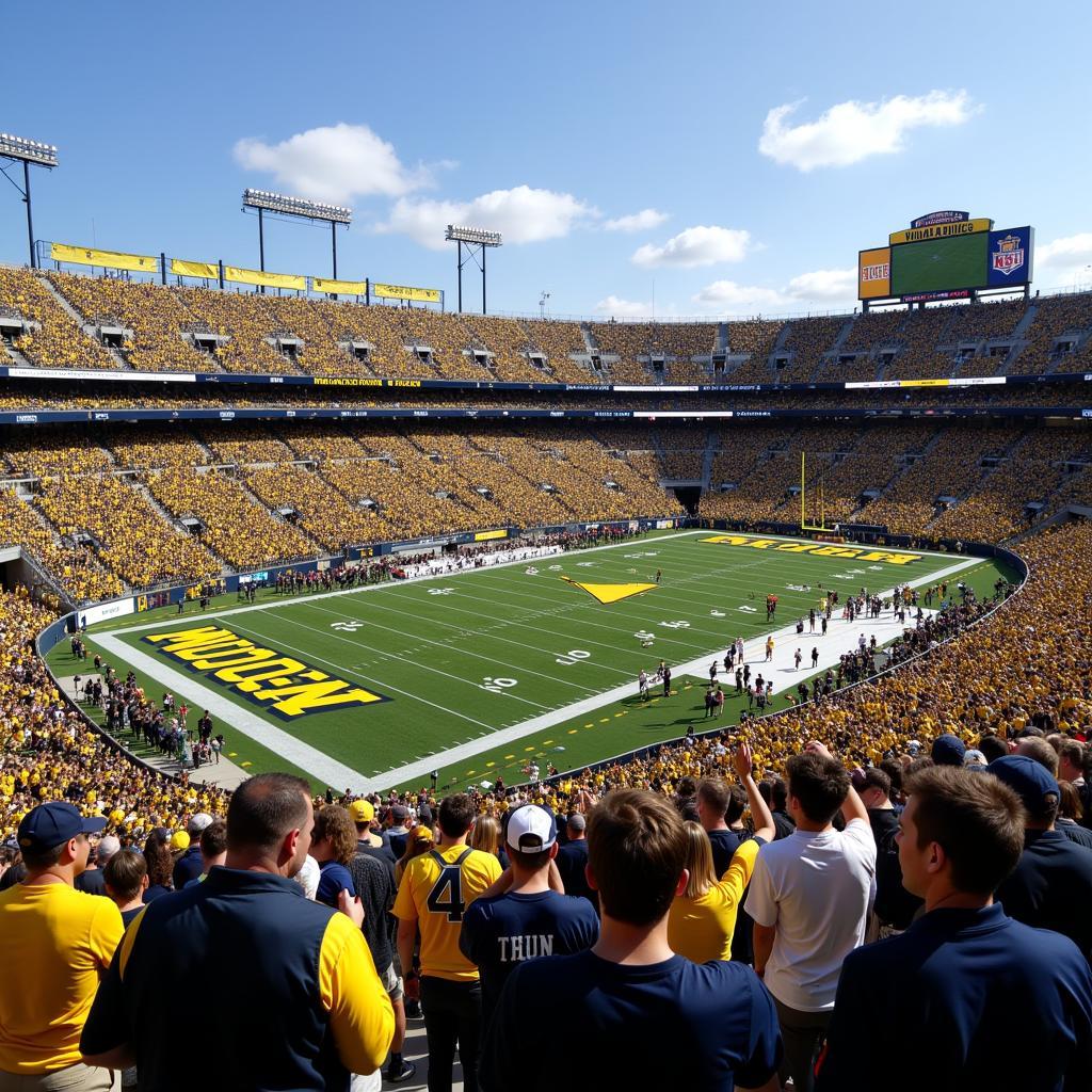 Michigan Stadium Crowd on Game Day