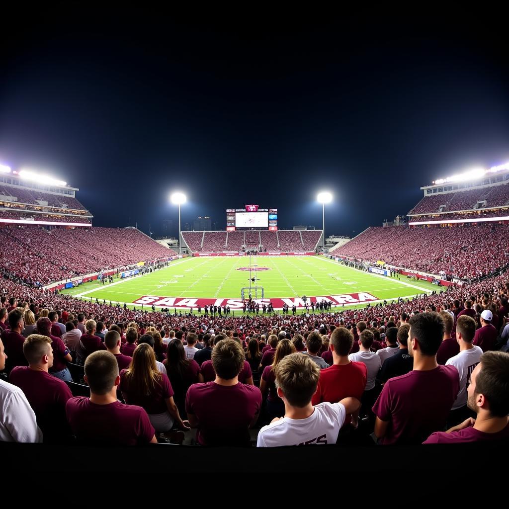 Miss State Football Fans at Davis Wade Stadium