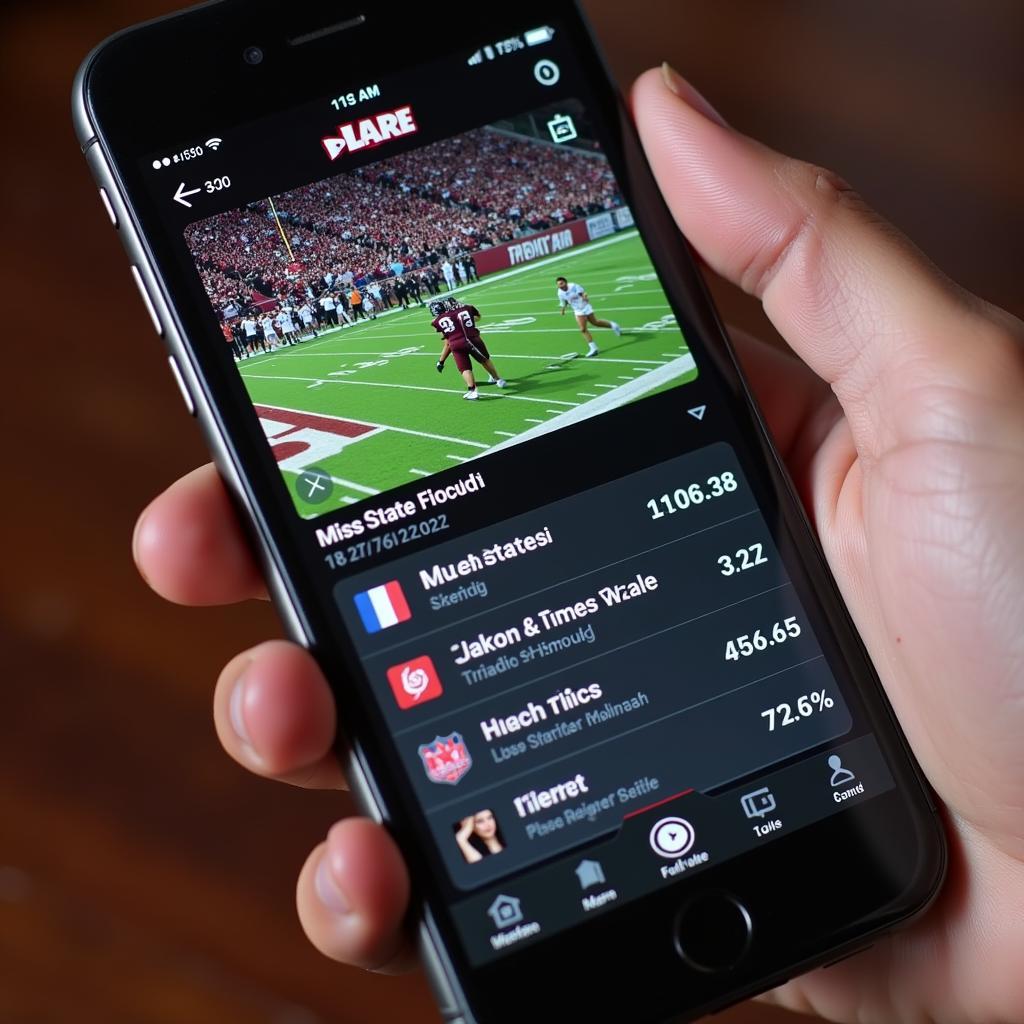 Miss State Football Live Updates on Mobile Phone