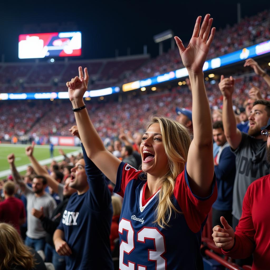 Monday Night Football Fans Celebrating